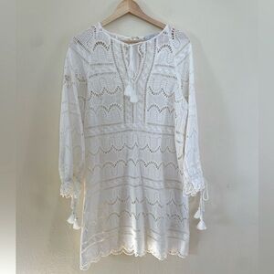 🌵 Pearl by Lela Rose white crochet dress